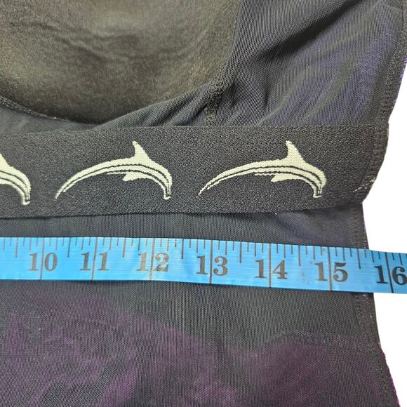 Dolfin Women's Aquashape Color Block Ruched-Front One Piece Swimsuit Size 18* - Picture 10 of 11